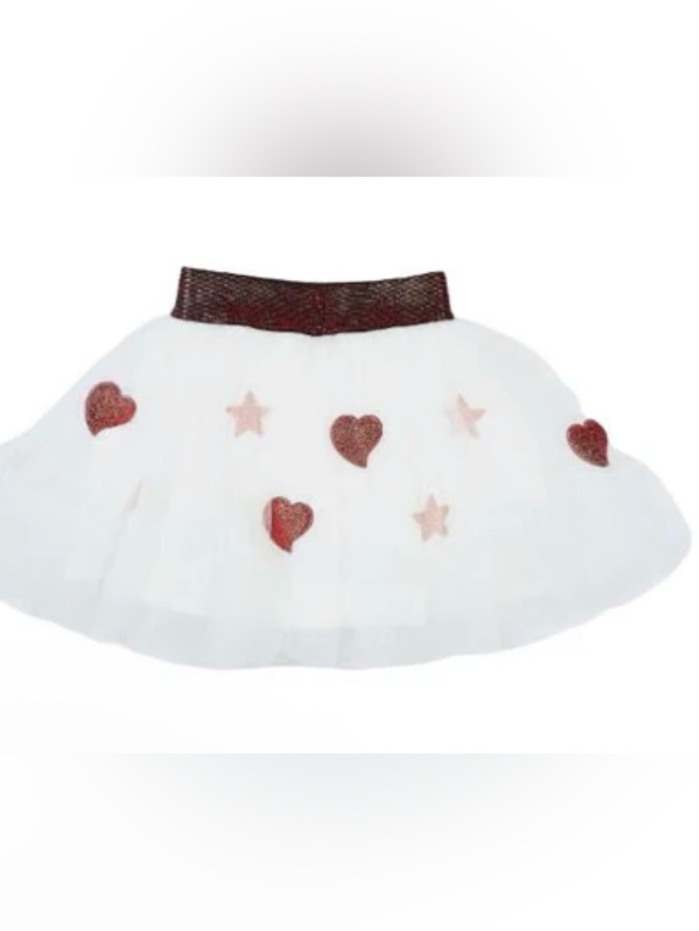 NWT Doe A Dear White Heart & Star Double Layered Tutu Holiday Valentine- Size 4T